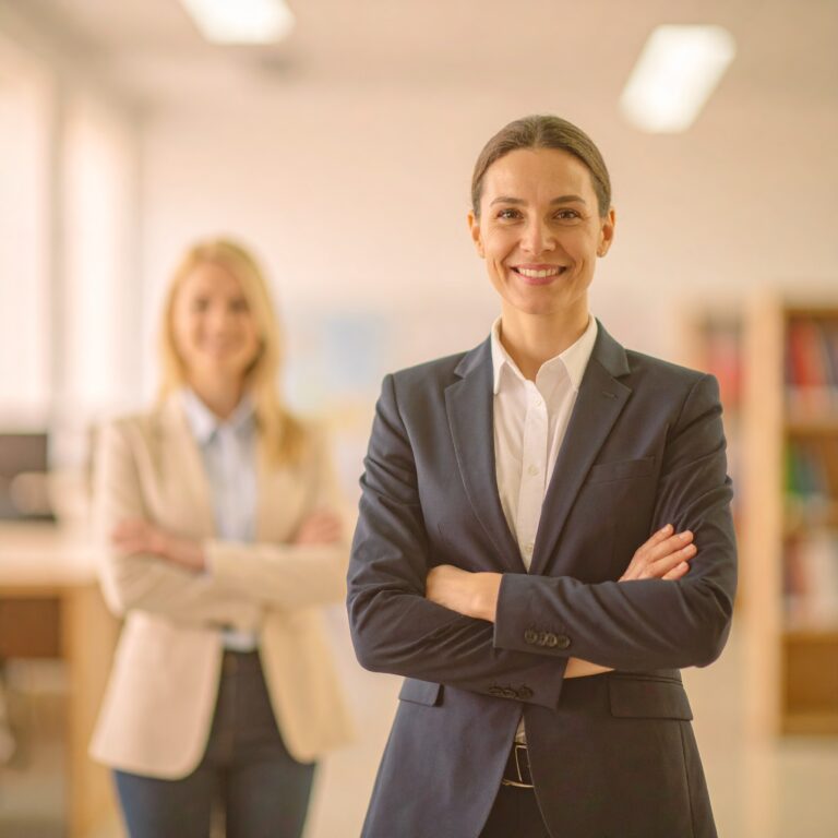 Teacher in front of a class